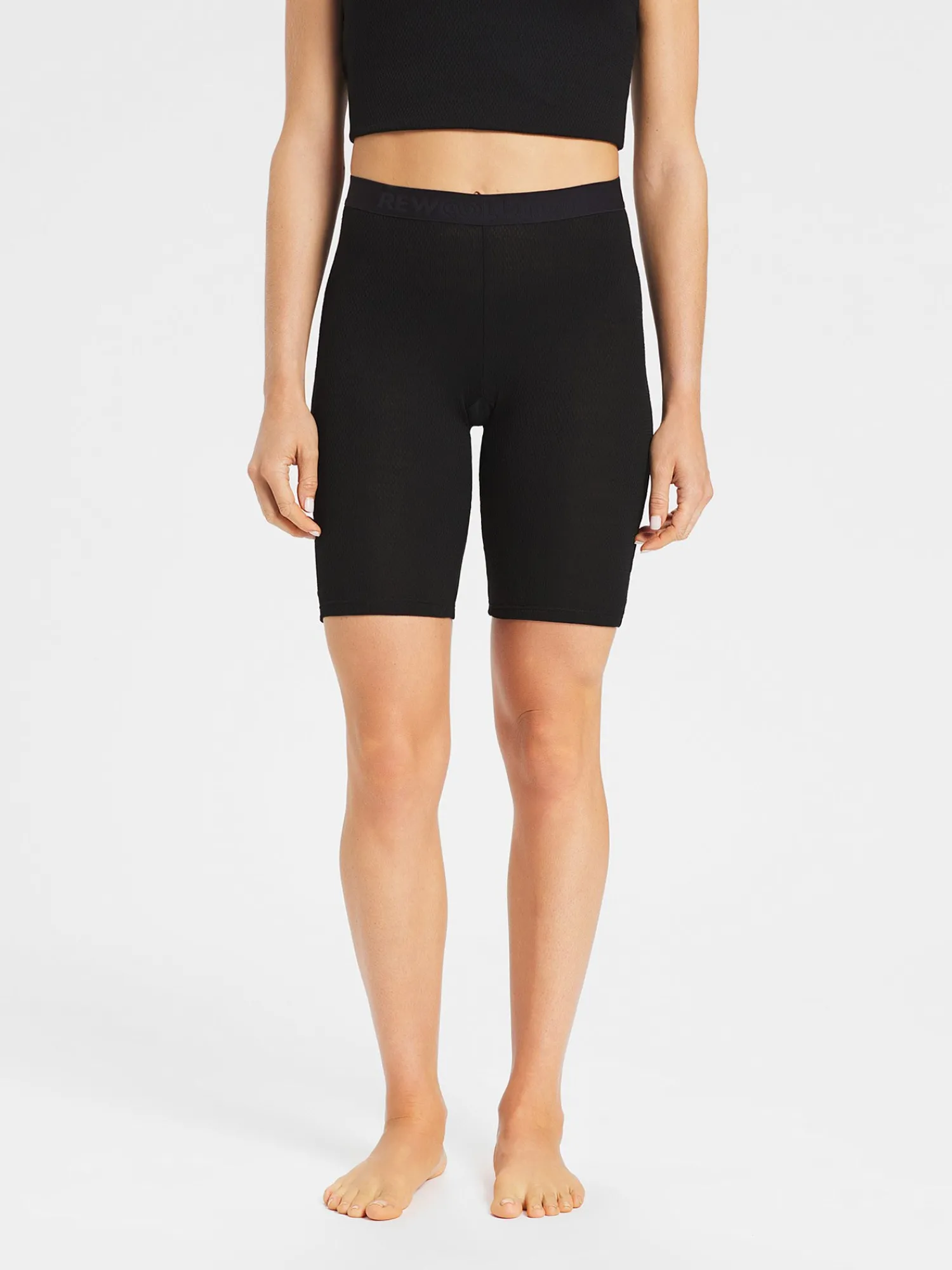 Best Rewoolution HELLA - leggings in merino mesh 180 gr per donna in colore nero
