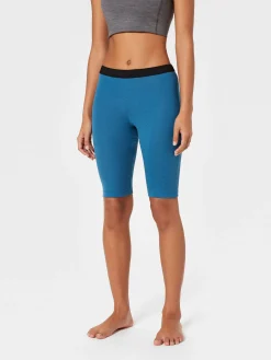 Discount Rewoolution HELLA - leggings in merino mesh 180 gr per donna in colore blu