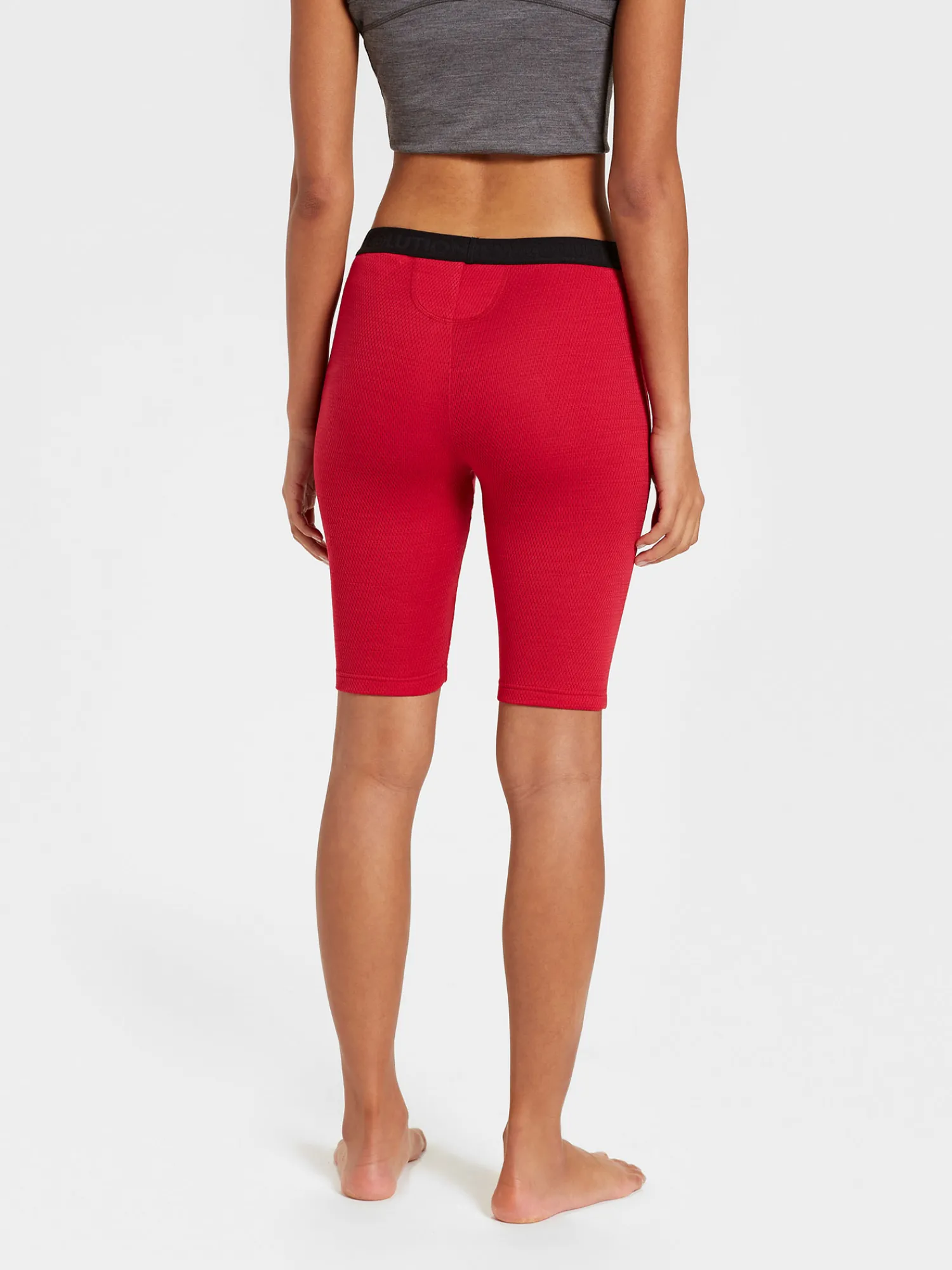 New Rewoolution HELLA - leggings in merino mesh 180 gr per donna in colore rosso