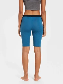 Discount Rewoolution HELLA - leggings in merino mesh 180 gr  per donna in colore blu