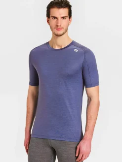 Outlet Rewoolution HERO - t-shirt in merino jersey 140 gr per uomo in colore blu