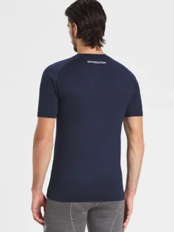 Best Rewoolution HERO - t-shirt in merino jersey 140 gr per uomo in colore blu