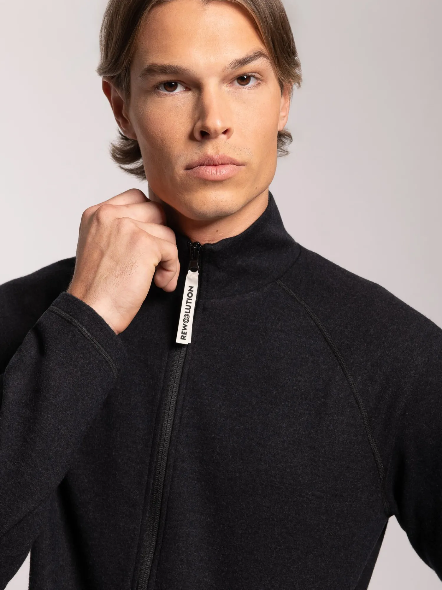 Discount Rewoolution HICKS - felpa 280 gr per uomo in colore nero