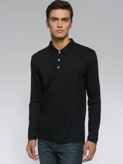Hot Rewoolution INDY - polo in merino jersey 190 gr per uomo in colore nero
