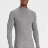 Online Rewoolution ISLAND - t-shirt in merino mesh 180 gr  per uomo in colore grigio