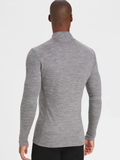 Online Rewoolution ISLAND - t-shirt in merino mesh 180 gr  per uomo in colore grigio