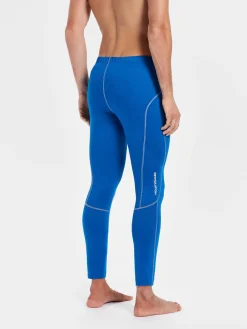 Outlet Rewoolution JOHNNY - leggings in merino jersey 140 gr  per uomo in colore blu