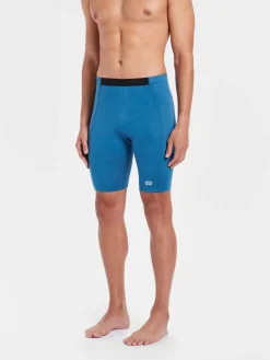 Hot Rewoolution KEID - leggings in merino jersey 190 gr per uomo in colore blu