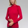Outlet Rewoolution LINDSEY - felpa in merino jersey 190 gr per donna in colore rosso