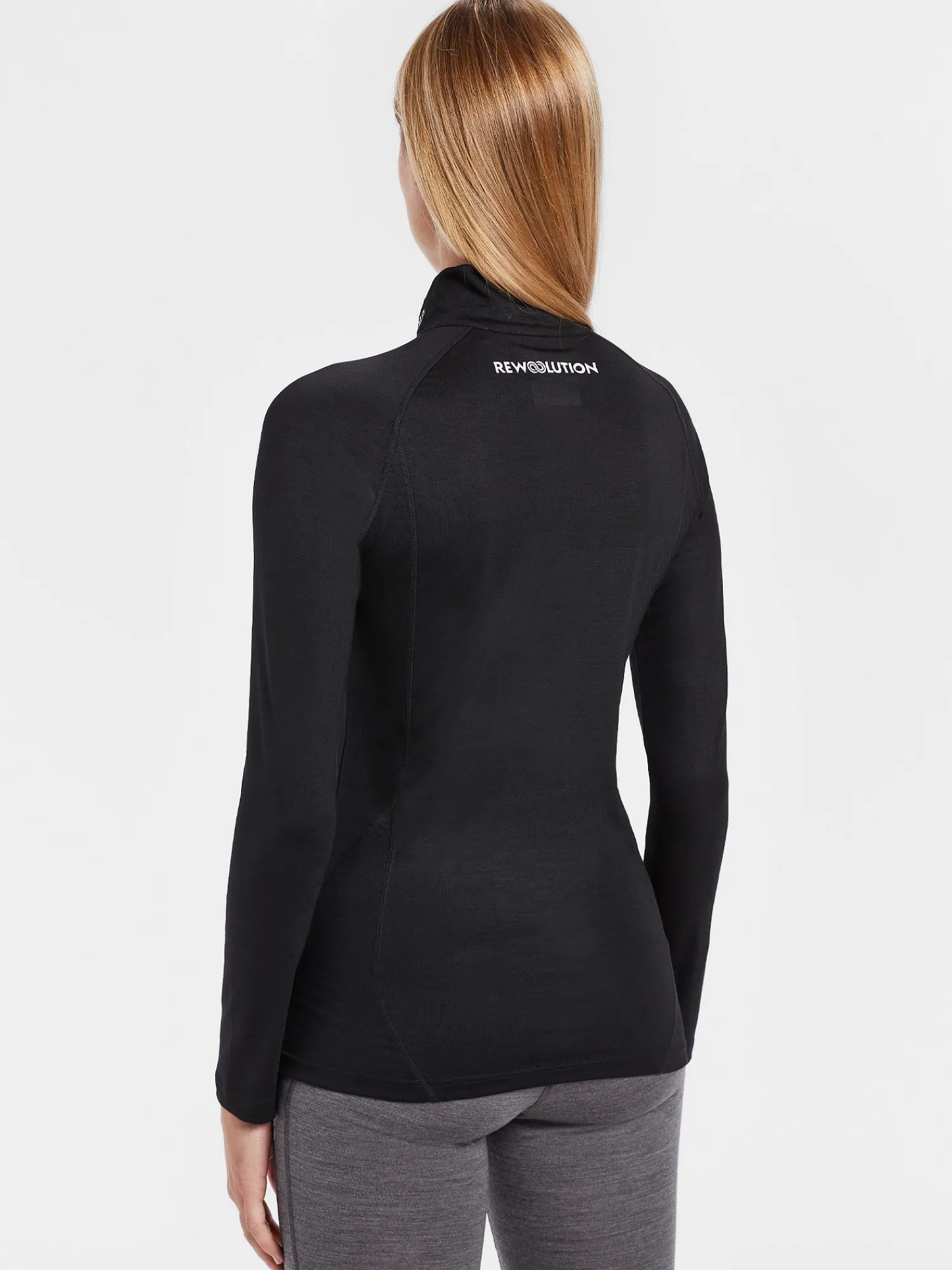 Hot Rewoolution LINDSEY - felpa in merino jersey 190 gr per donna in colore nero