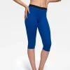 Hot Rewoolution LINS - leggings in merino mesh 180 gr  per donna in colore blu