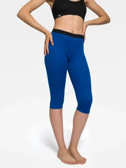 Hot Rewoolution LINS - leggings in merino mesh 180 gr per donna in colore blu