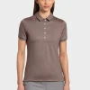 New Rewoolution MIRTH - polo in merino jersey 190 gr per donna in colore marrone