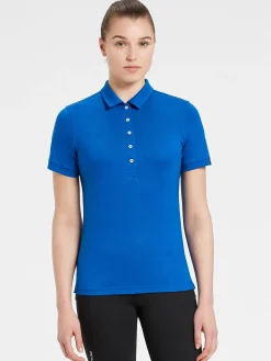 Online Rewoolution MIRTH - polo in merino jersey 190 gr per donna in colore blu