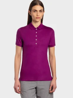 Hot Rewoolution MIRTH - polo in merino jersey 190 gr per donna in colore viola