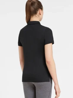 Clearance Rewoolution MIRTH - polo in merino jersey 190 gr per donna in colore nero
