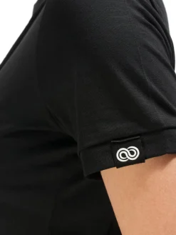 Clearance Rewoolution MIRTH - polo in merino jersey 190 gr per donna in colore nero