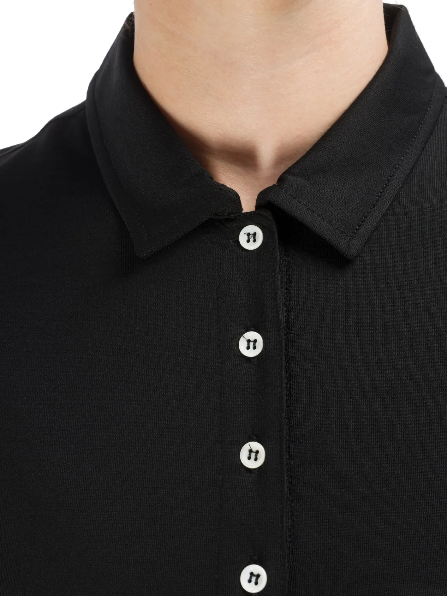 Clearance Rewoolution MIRTH - polo in merino jersey 190 gr per donna in colore nero