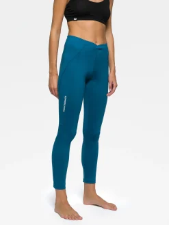 Sale Rewoolution OLYMPIA - leggings in merino jersey 190 gr  per donna in colore blu