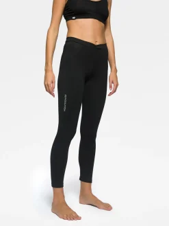 Hot Rewoolution OLYMPIA - leggings in merino jersey 190 gr per donna in colore nero