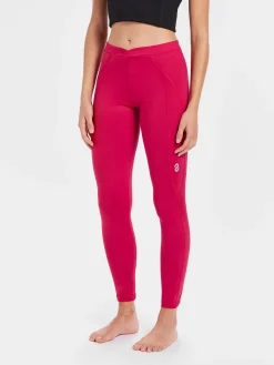 New Rewoolution OLYMPIA - leggings in merino jersey 190 gr  per donna in colore rosso