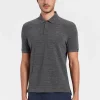 Online Rewoolution ORO - polo in merino piquet 210 gr per uomo in colore grigio