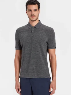 Online Rewoolution ORO - polo in merino piquet 210 gr per uomo in colore grigio