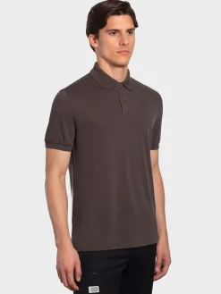 Fashion Rewoolution ORO - polo in merino piquet 210 gr per uomo in colore marrone