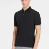 Clearance Rewoolution ORO - polo in merino piquet 210 gr per uomo in colore nero