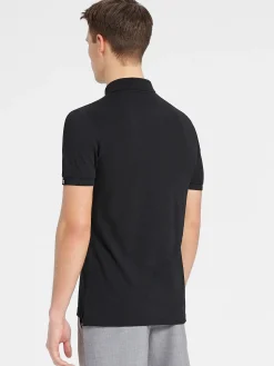 Clearance Rewoolution ORO - polo in merino piquet 210 gr per uomo in colore nero
