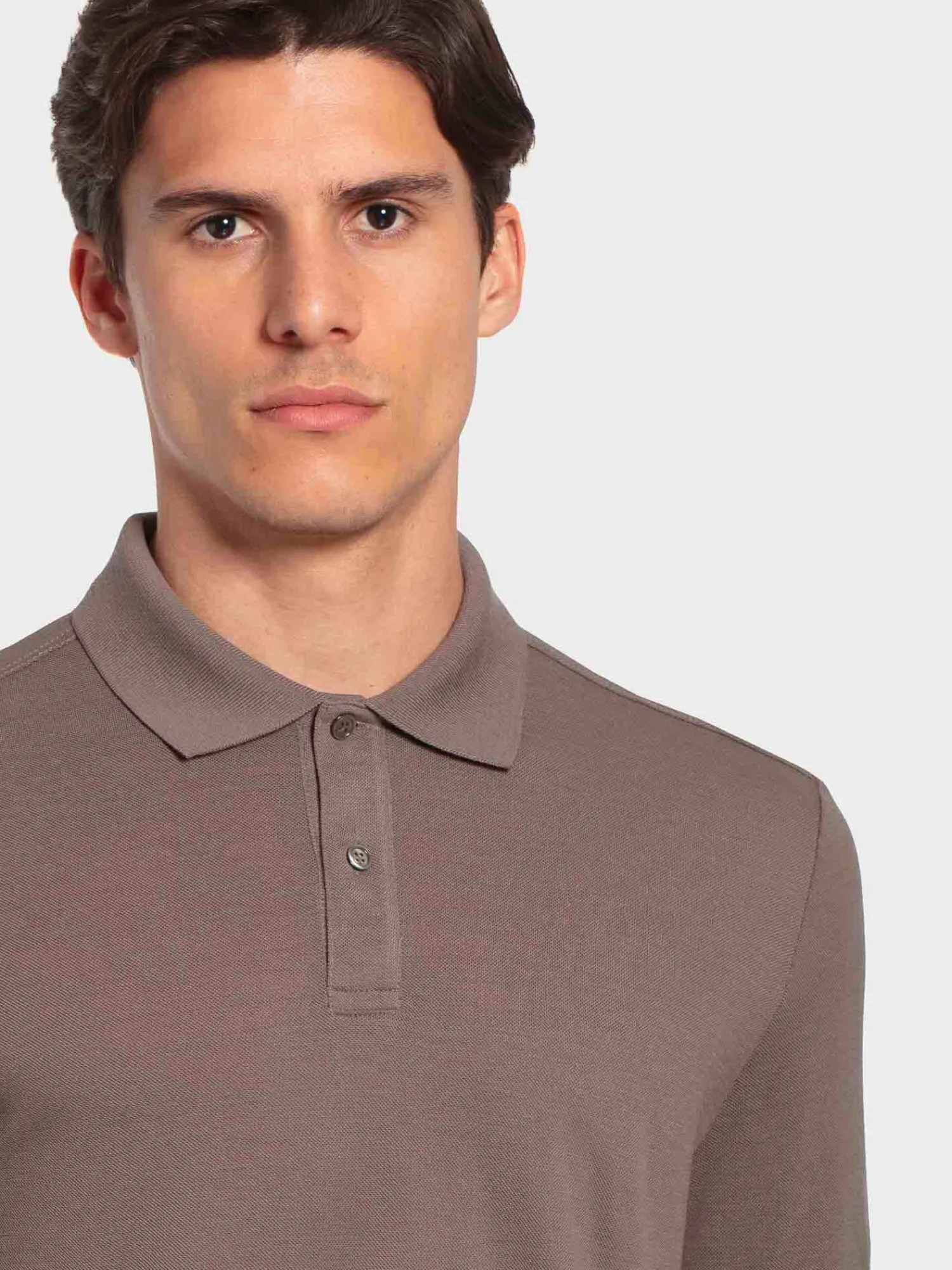 Hot Rewoolution ORO - polo in merino piquet 210 gr per uomo in colore marrone