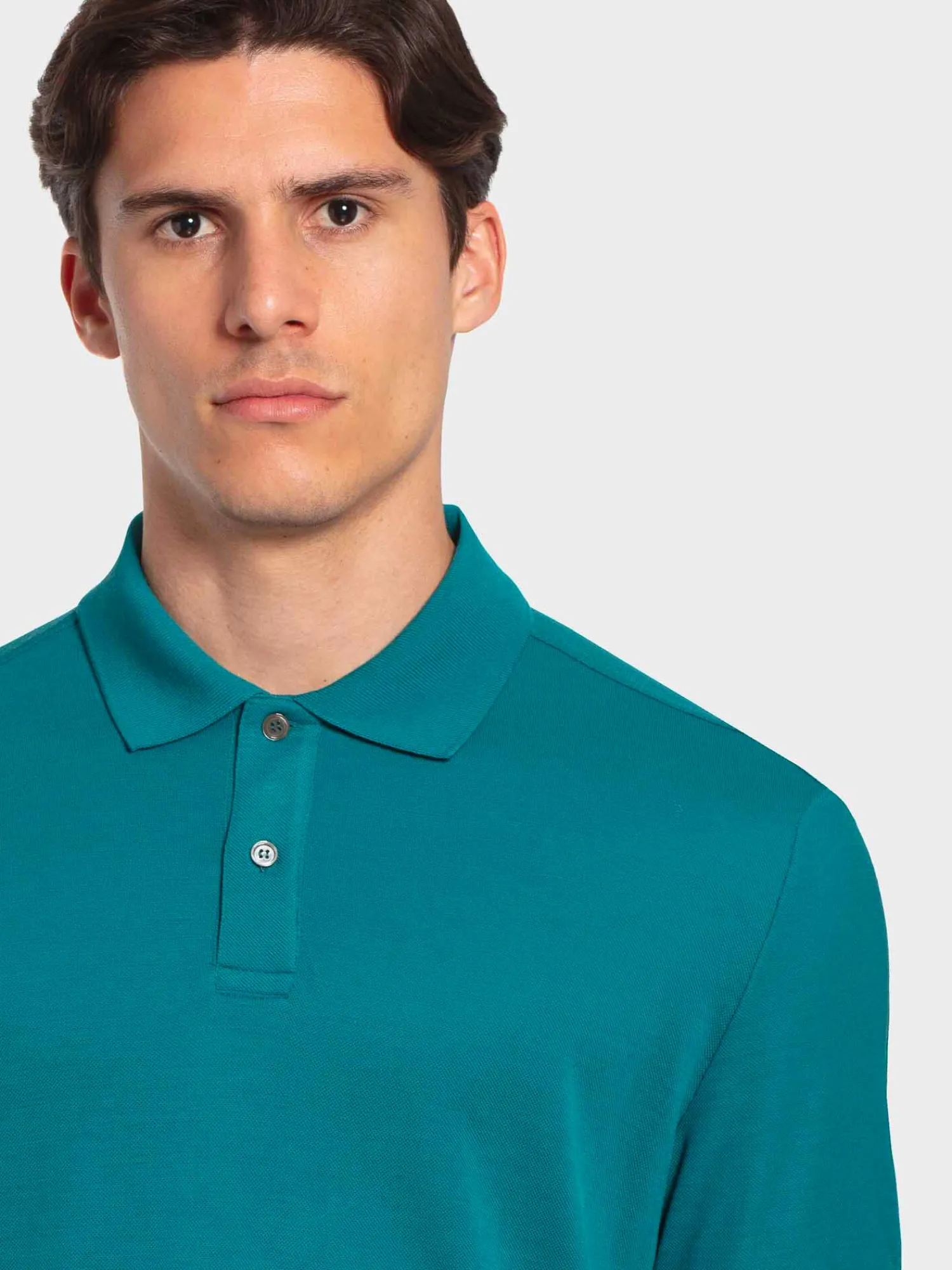 Outlet Rewoolution ORO - polo in merino piquet 210 gr per uomo in colore verde