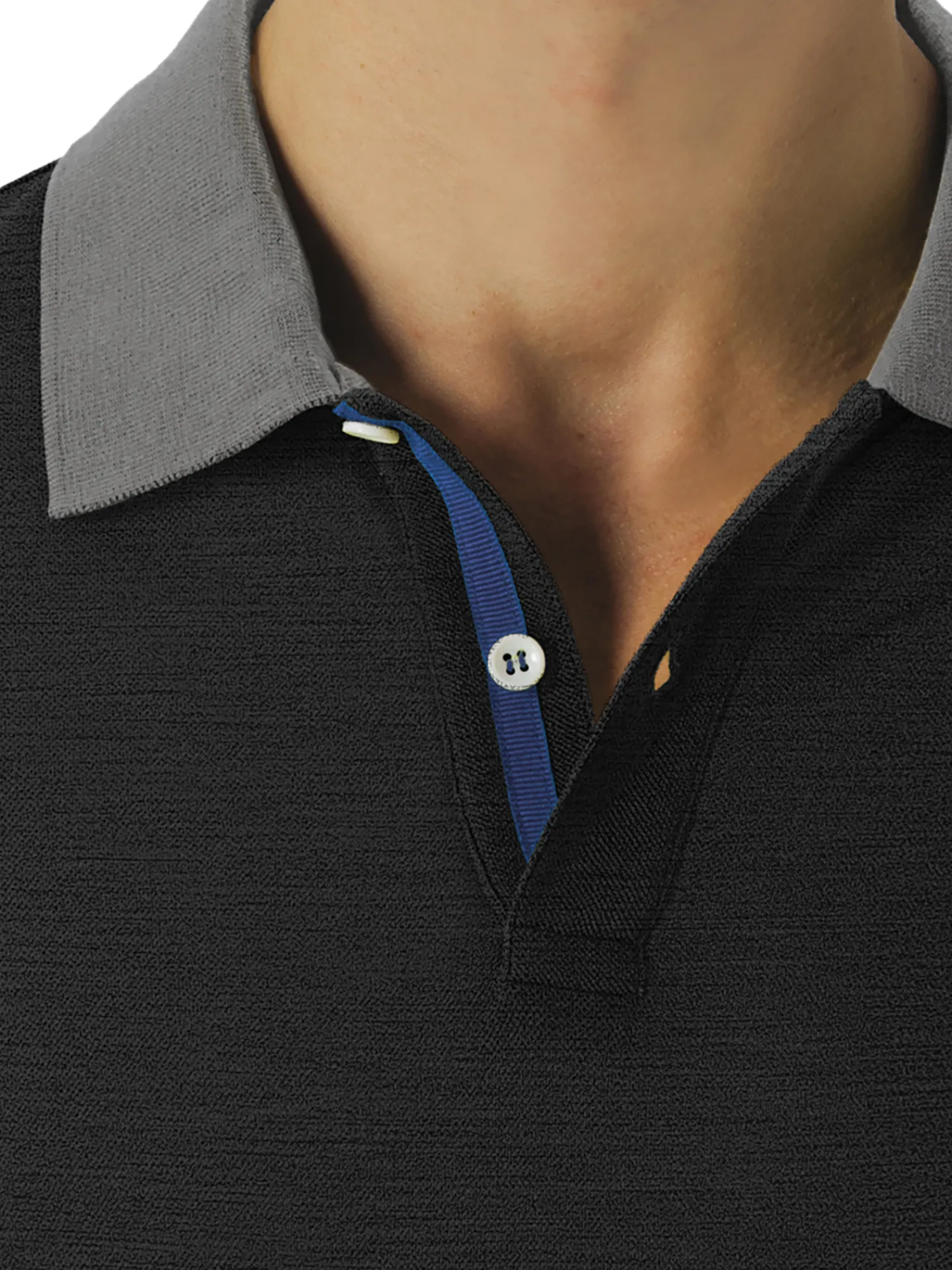 Online Rewoolution ORO - polo in merino piquet 210 gr per uomo in colore grigio