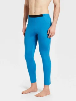 Discount Rewoolution PEAK - leggings in merino jersey 190 gr per uomo in colore blu