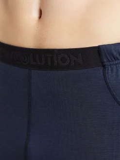 Online Rewoolution PEAK - leggings in merino jersey 190 gr  per uomo in colore blu