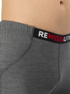 Discount Rewoolution PEAK - leggings in merino jersey 190 gr  per uomo in colore grigio