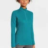 Best Rewoolution POLLUX - felpa in merino mesh 180 gr per donna in colore verde