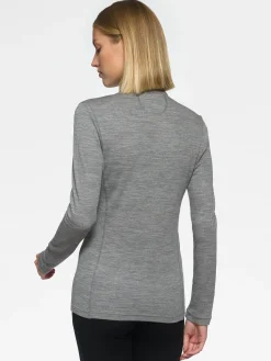 Online Rewoolution POLLUX - felpa in merino mesh 180 gr per donna in colore grigio
