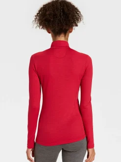 New Rewoolution POLLUX - felpa in merino mesh 180 gr per donna in colore rosso