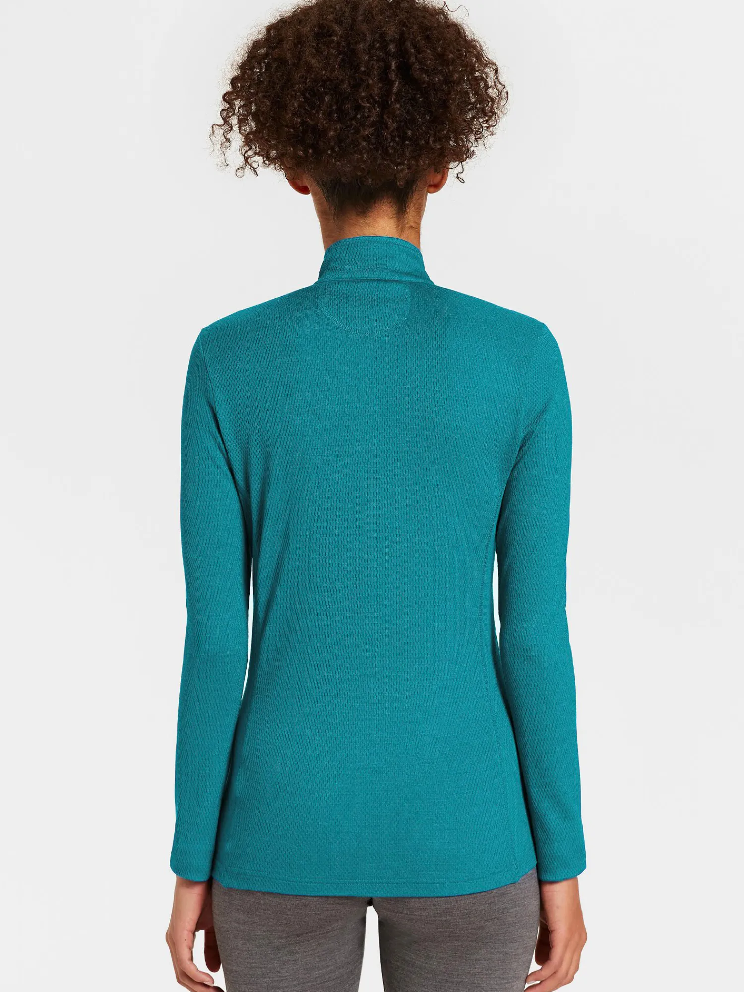Best Rewoolution POLLUX - felpa in merino mesh 180 gr per donna in colore verde