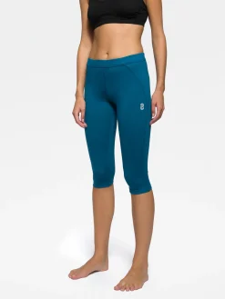 Online Rewoolution RACE - leggings in merino jersey 190 gr per donna in colore blu