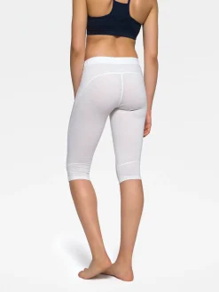 Outlet Rewoolution RACE - leggings in merino jersey 190 gr per donna in colore bianco