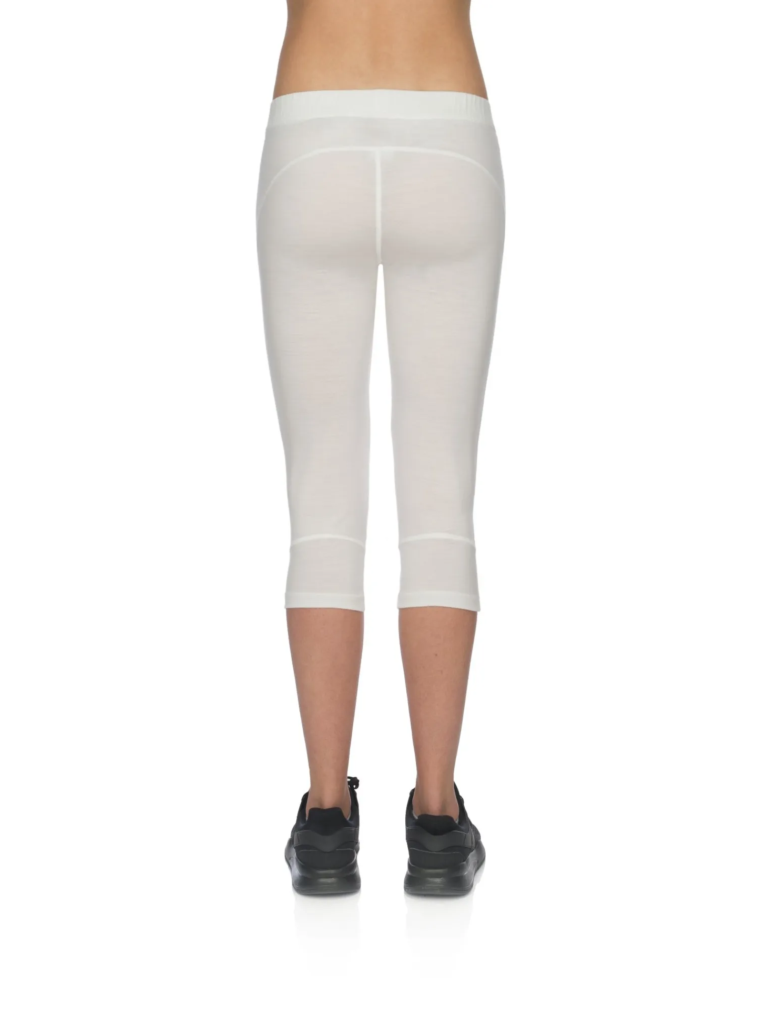 Outlet Rewoolution RACE - leggings in merino jersey 190 gr per donna in colore bianco