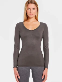 Best Rewoolution ROXBY - t-shirt in merino jersey 140 gr per donna in colore marrone