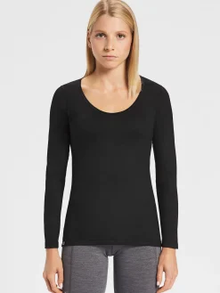 Discount Rewoolution ROXBY - t-shirt in merino jersey 140 gr per donna in colore nero