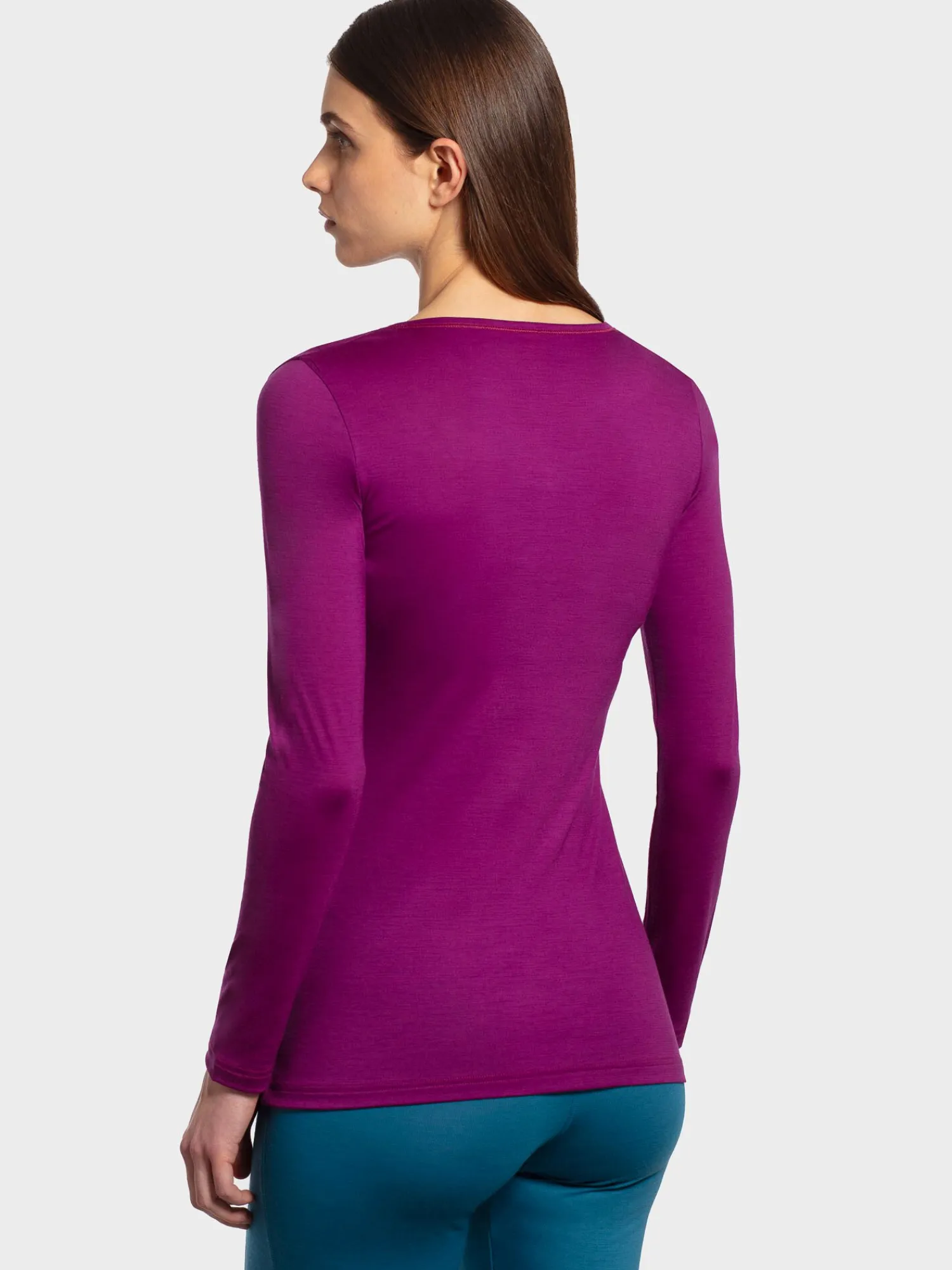 Best Rewoolution ROXBY - t-shirt in merino jersey 140 gr per donna in colore viola