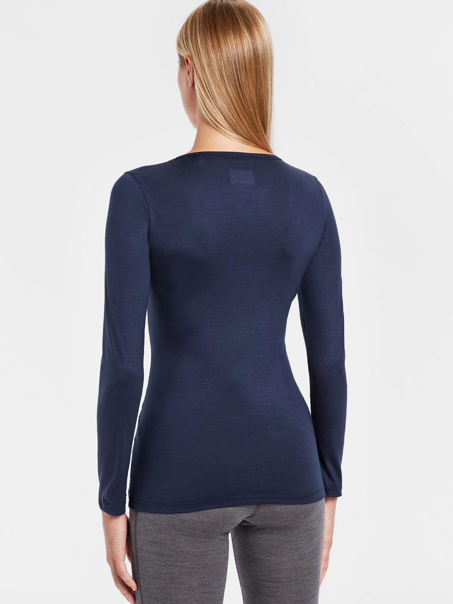 Sale Rewoolution ROXBY - t-shirt in merino jersey 140 gr per donna in colore blu