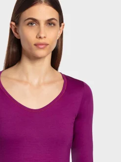 Best Rewoolution ROXBY - t-shirt in merino jersey 140 gr per donna in colore viola