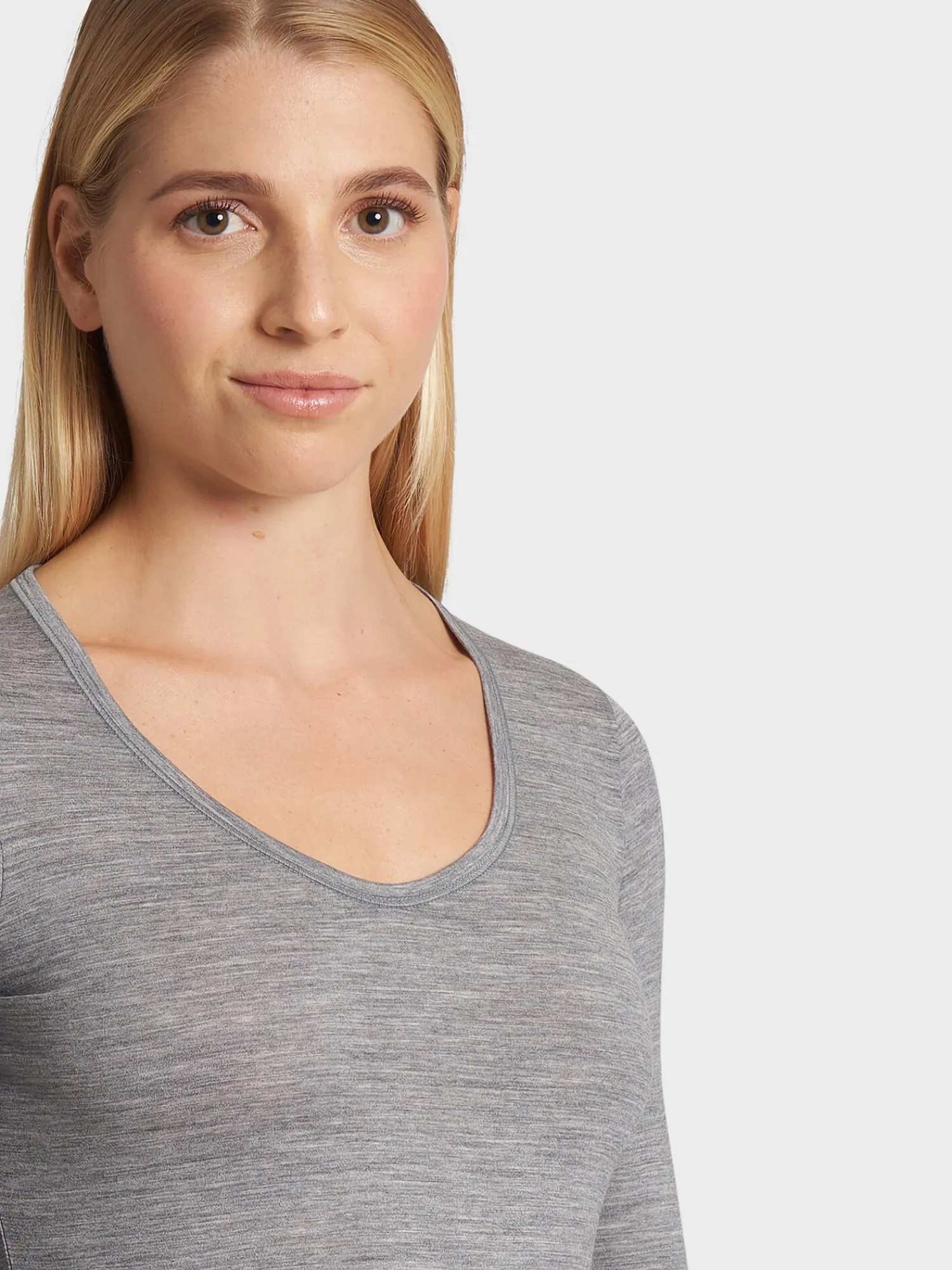 Hot Rewoolution ROXBY - t-shirt in merino jersey 140 gr per donna in colore grigio