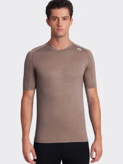 Sale Rewoolution SCOUT - t-shirt in merino jersey 190 gr per uomo in colore marrone